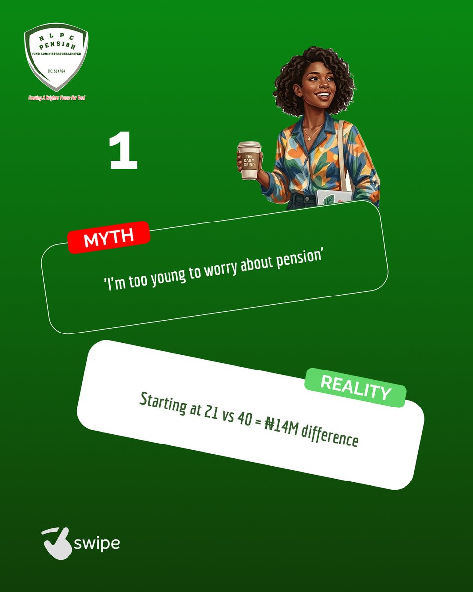 nlpcpfa's tweet photo. These are Pension Truth You Can’t Ignore

Think you’re too young to plan for retirement? Or that your employer’s contribution will cover it all? These common myths could be costing you millions. https://t.co/2Mifex0JMl