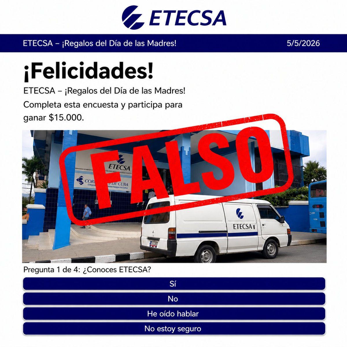 🚨Atención 🗣️ queremos informarte que esto es falso‼️
📌 No abras ni compartas 😵‍💫 un enlace que ofrece regalos y dinero 💰, vela por tu seguridad y la de tus contactos 📲.
#Ciberconsejos