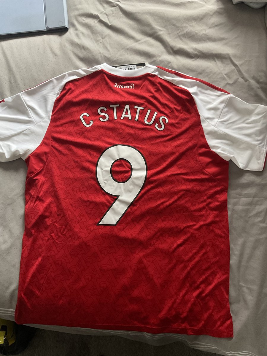CS_Est2009's tweet photo. @SportsDirectUK I’m following up again regarding my faulty personalised @Arsenal @ArsenalAcademy @ArsenalWFC shirt (Order 37783808470 / Ticket #17532451). This needs to be handled properly now https://t.co/WB4GEahZDv