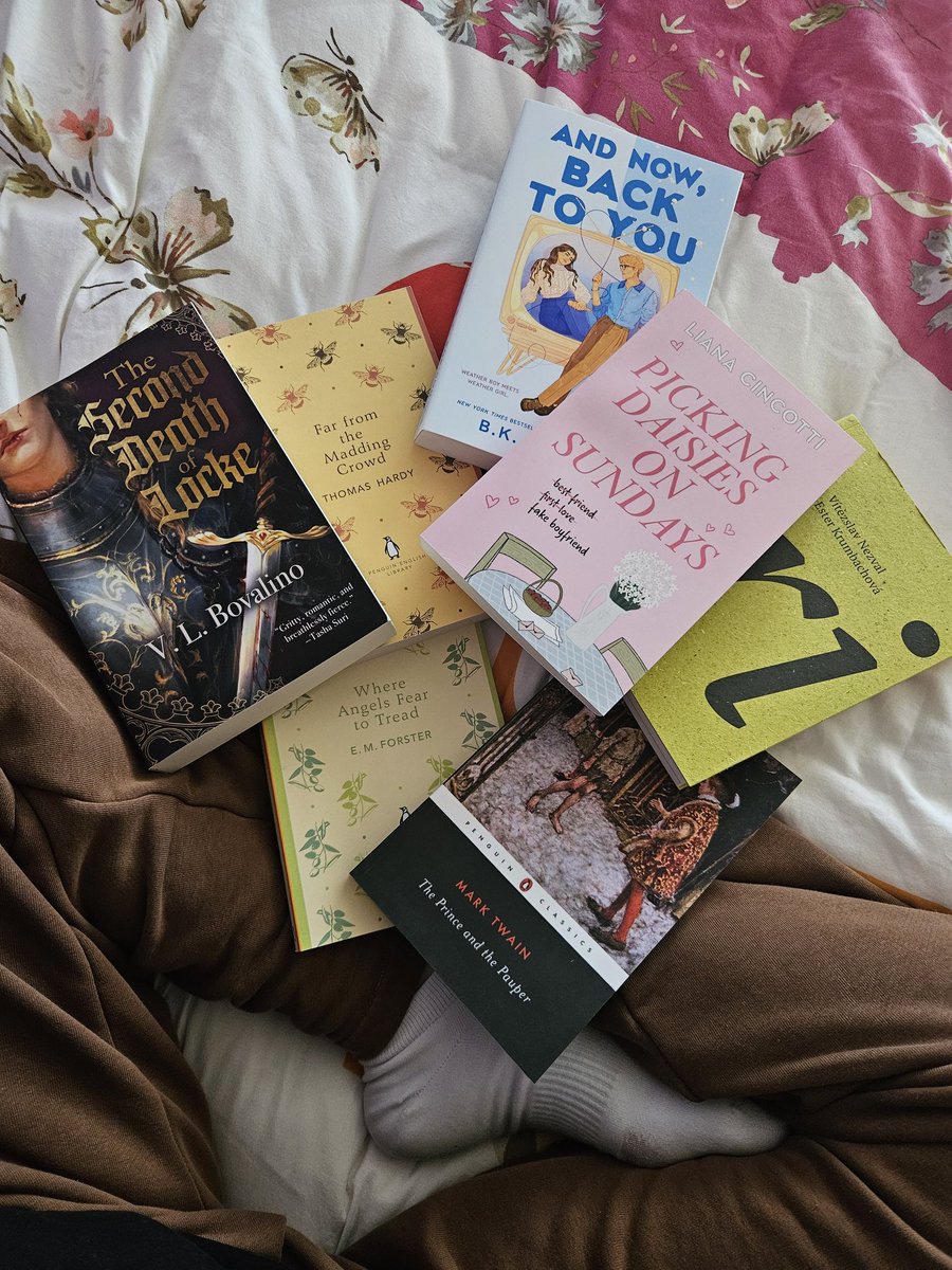 saraslildelight's tweet image. book haul alert: these are my new ladies🙂‍↕️🎀 #booktwt