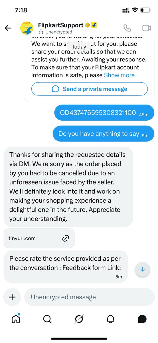 bhor____'s tweet photo. See the type of customer service of @flipkartsupport @Flipkart. Jab cancel karna tha toh paisa kyun leke beth gaye? Kyun ship kar dia ?
Clearly deficiency in customer service, Will lodge complaint in consumer forum. https://t.co/M9gnwSAU8j