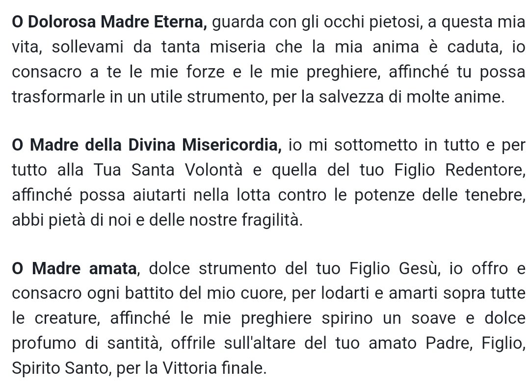 EnzaSegretaria's tweet photo. 🟢 "Potente consacrazione alla Madre di Dio.

Preghiere è stata dettata a Boanerges.

Consacrazione alla Madre di Dio.

Immagine elaborata da Boanerges.

Questo è il mese dell'Immacolata quindi le consacrazioni vanno fatte a Maggio

Meglio di Sabato, anche di...". https://t.co/aFJeIFHCiN