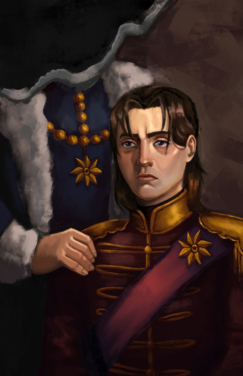 MurtaghsWife's tweet photo. Murtagh - the forgotten prince.
I wanted to do a royal style portrait of Murtagh with Galbatorix. I imagine this as a propaganda piece.
@paolini
#murtagh #eragon #inheritancecycle https://t.co/PRzQdnqU0s