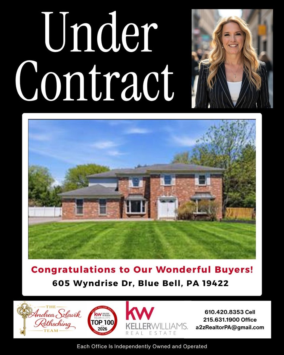AndreaSzlavikTe's tweet image. Yay! What a great home for our buyers!
Building relationships for over 23 years. #Montgomery #Bucks #Chester #Berks #Delaware #LeHigh