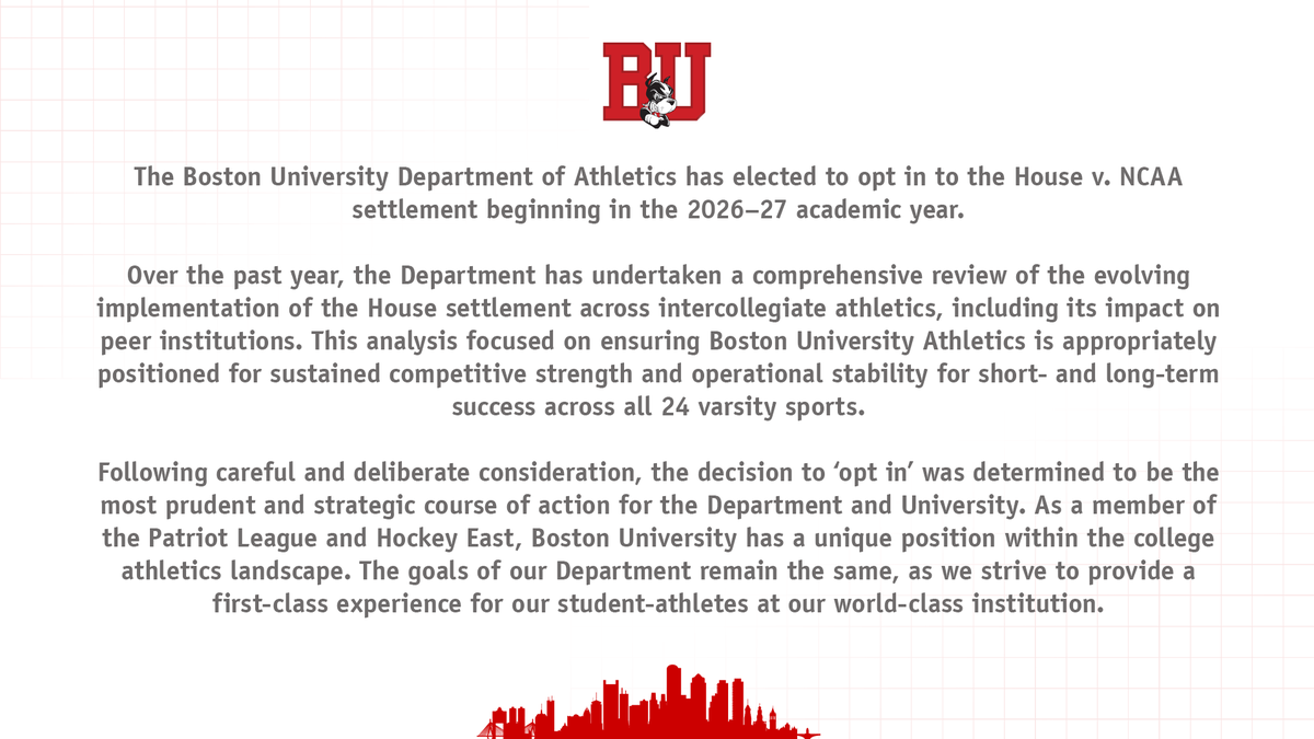 BU Athletics tweet media