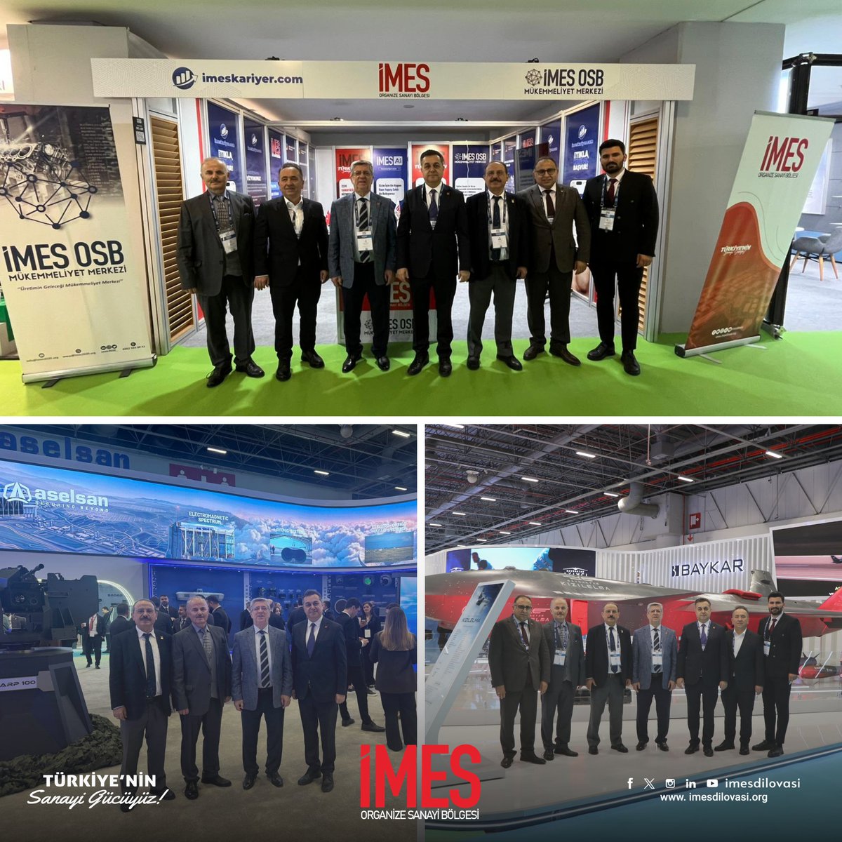 imesdilovasi's tweet photo. Savunma, havacılık ve uzay sanayiinin kalbinin attığı SAHA Expo 2026’da İMES OSB olarak yerimizi aldık.

Yönetim Kurulu Başkanımız Ahmet Tokkan ve beraberindeki heyetimizle birlikte; bölgemizde faaliyet gösteren Akım Metal, Repkon, Valburuna ve Sima Alüminyum firmalarımızı ziyaret ederken, uluslararası arenada öne çıkan yerli öncü firmalarımızla da bir araya gelerek sektörün gücünü ve vizyonunu yerinde gözlemledik.

Geleceğin teknolojilerine yön veren bu buluşmada sizleri de 5–9 Mayıs tarihleri arasında Salon 3 / 3C-23 numaralı standımıza bekliyoruz.

#İMESOSB #SAHAExpo2026