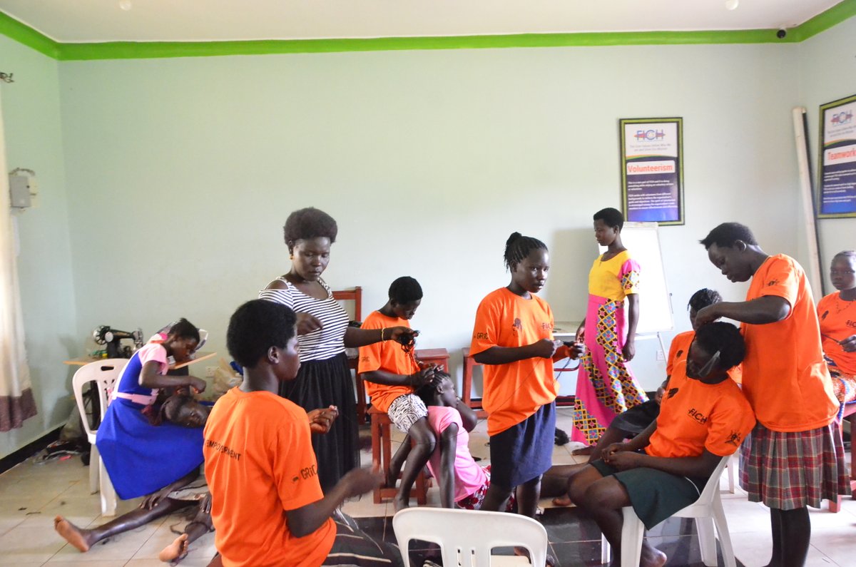 fichuganda's tweet photo. In the rural communities of Iceme and Loro,Oyam district, a second chance can be transformative for a young woman. Through the Girls Empowerment Initiative, FICH offers specialised training in hairdressing to adolescent girls, school dropouts, and teenage mothers. 
This goes beyond learning a trade; it’s about fostering economic resilience and independence. In a region where opportunities are limited, these young women are challenging the odds and shaping their own futures.
#FICH_GRIC #GirlsEmpowerment #FICHImpact