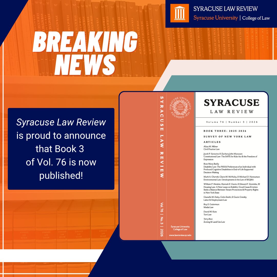 Syracuse Law Review tweet media