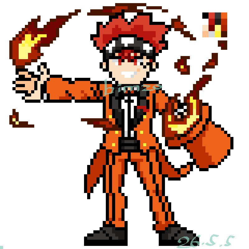 bimzo絵 毎日8bit風チャレンジ No.4:🎩 💥