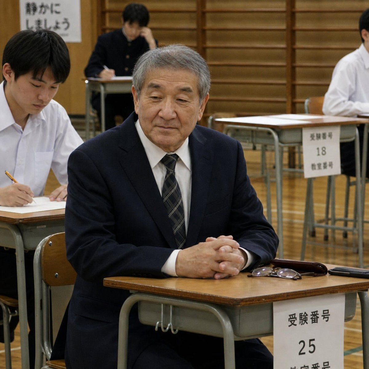 🇯🇵🇵🇱 カリシュ出身の87歳のヨゼフ・ペルガさんは、今日、高校卒業試験に2度目の挑戦を始めた。夢を追いかけるのに遅すぎることはないということを証明したのだ。彼は以前、筆記試験に2度失敗したが、諦めずに再び挑戦に挑んだ。#matura2026 #成熟度テスト2026