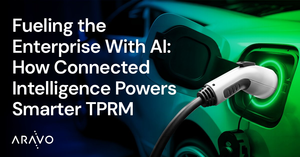 aravo's tweet photo. What is 𝗰𝗼𝗻𝗻𝗲𝗰𝘁𝗲𝗱 𝗶𝗻𝘁𝗲𝗹𝗹𝗶𝗴𝗲𝗻𝗰𝗲 in TPRM? "AI that understands the full risk landscape, operates inside governed workflows, and turns fragmented signals into insight the organization can trust."🔗 Read more:🔗 Read more: https://t.co/OEvUlOqH8S https://t.co/gt4IGrbPNr