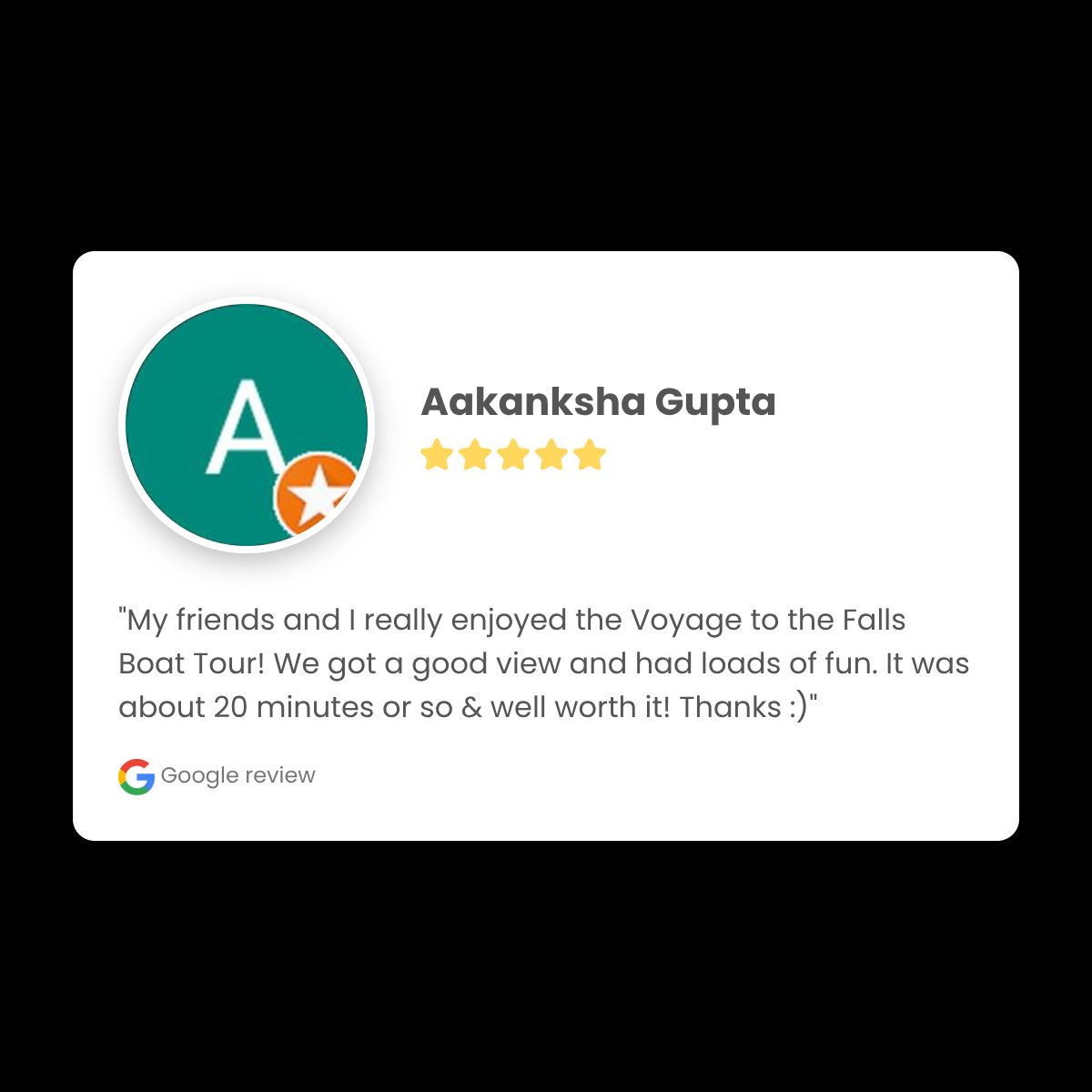 InfoToNiagara's tweet photo. Thank you, Aakanksha Gupta, for your review of the Niagara Falls Tour by ToNiagara. https://t.co/FyA3I1LGcs