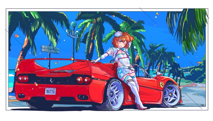 #ゴールデンウィークSNS展覧会2026 クルマとかバイクとか、そういうの描くの好きです。