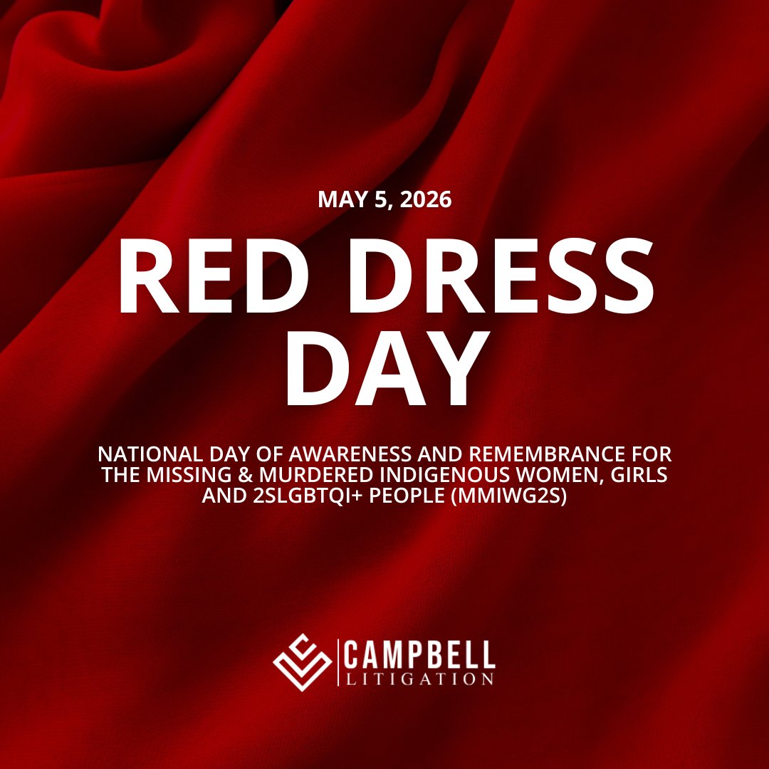 WaterlooLawyer's tweet photo. Today is Red Dress Day — May 5, 2026. 🔴 We honour Missing and Murdered Indigenous Women, Girls, and Two-Spirit People (MMIWG2S+) and stand for justice. Red dresses, red hands, red worn with purpose. We remember and commit to doing better. #RedDressDay #RedDressDay2026 https://t.co/DuANTnAWN3