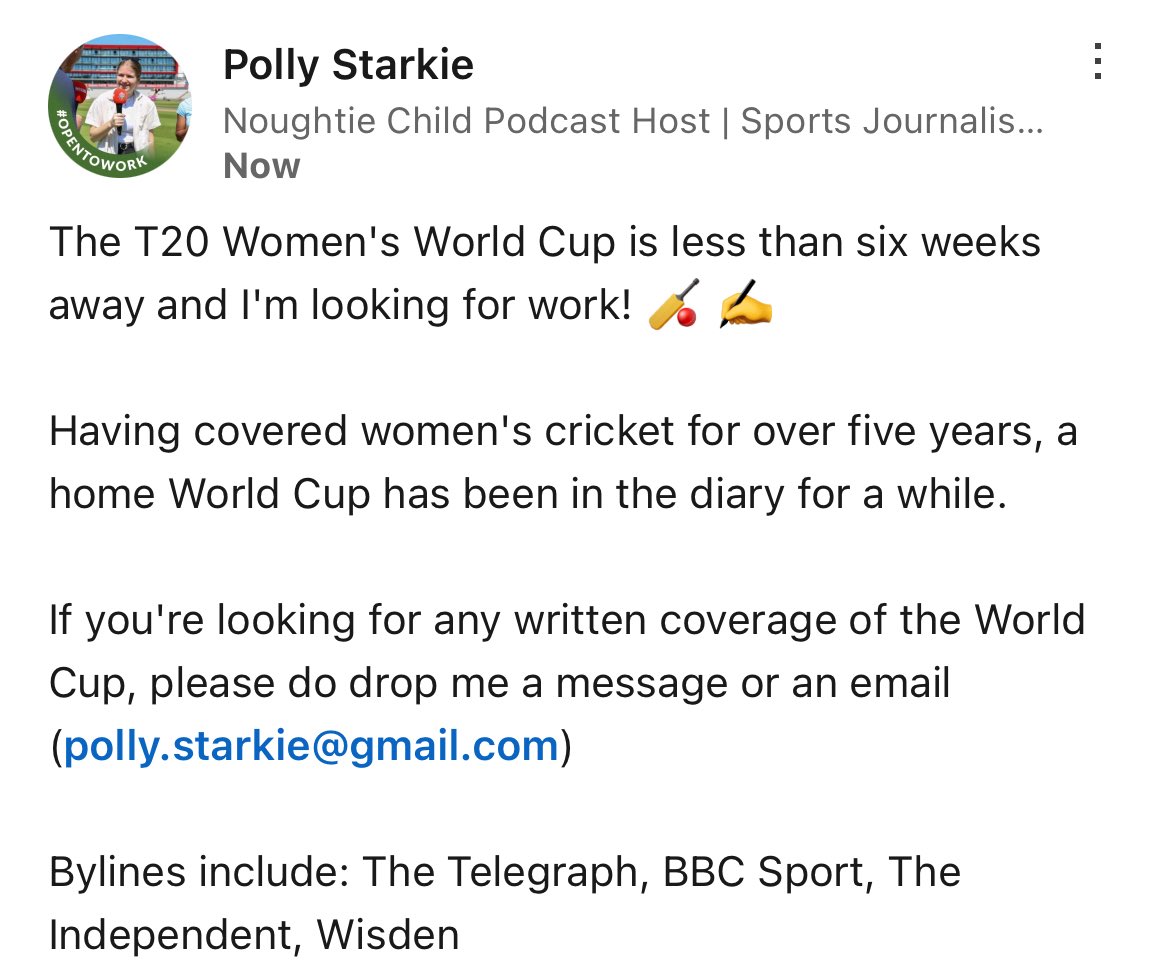 Polly Starkie 🎙🏏⚽️ tweet media