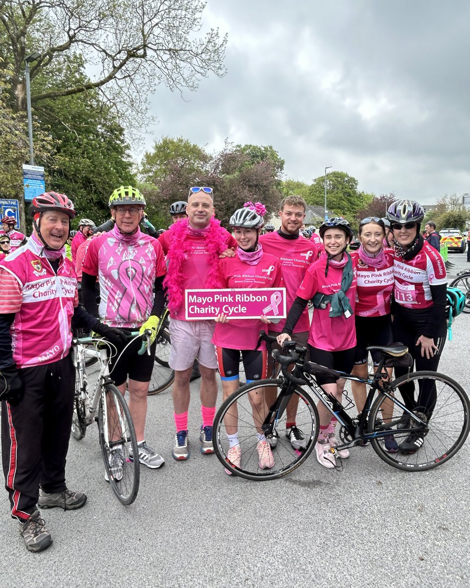 BCResearchIre's tweet photo. Mayo Pink Ribbon 2026💗🚲

What an incredible day at this year's Mayo Pink Ribbon Charity Cycle last Saturday, with an amazing turnout of cyclists and supporters.

A huge thank you to all the cyclists, volunteers, organisers and supporters who helped make this event so special. Know that every pedal and all the support help raise life-saving funds for breast cancer research.👏

A special shoutout to the outstanding Mayo Pink Ribbon Committee for their hard work, passion and continued support.✨

📸Highlights from Mayo Pink Ribbon 2026!

#mayopinkribbon #breastcancerresearch #communitysupport