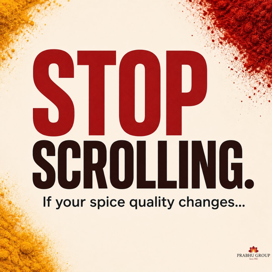 prabhugroupind's tweet photo. Consistency isn’t optional… it defines the outcome every single time.

[ turmeric quality, chilli powder, spice consistency, sourcing, b2b spices, supply chain, prabhu group ]

#PrabhuGroup #SpiceQuality #Turmeric #ChilliPowder #Consistency #SupplyChain #B2B #TradeInsights https://t.co/vsWvMYDEVA