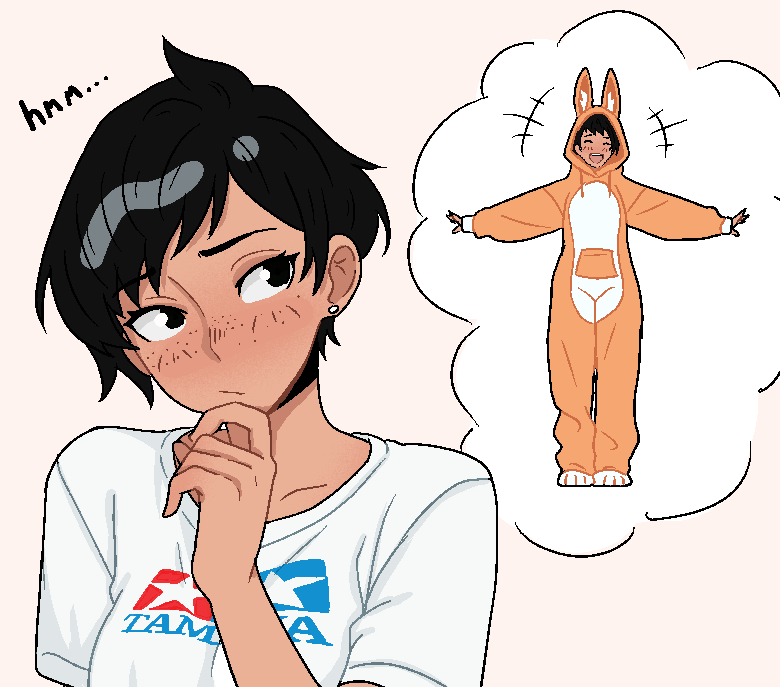 celebelian's tweet photo. "A bunnysuit huh?" https://t.co/oTK7h7ZrYJ