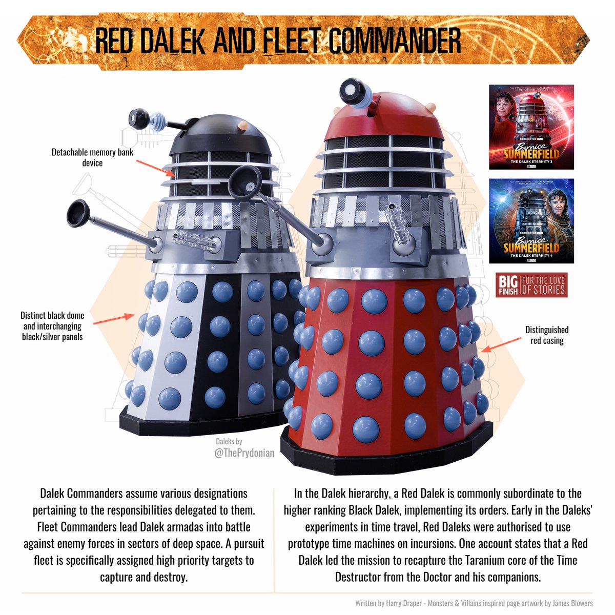 Reinforcements have arrived led by the fierce Red Dalek and its Fleet Commander!

Featuring the return of an old Target classic from The Mutation of Time and a brand new late 1960s style Saucer Commander.

#DoctorWho #DrWho #Daleks #Dalek #BigFinish
<a href="/bigfinish/">Big Finish Insider</a>