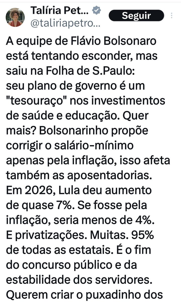 <a href="/PedroRonchi2/">Pedro Ronchi</a> Esse é o plano de governo de todos os candidatos da Direita. O Zema so expôs a verdade da direita brasileira,  como o Flávio Bolsonaro tenta esconder.