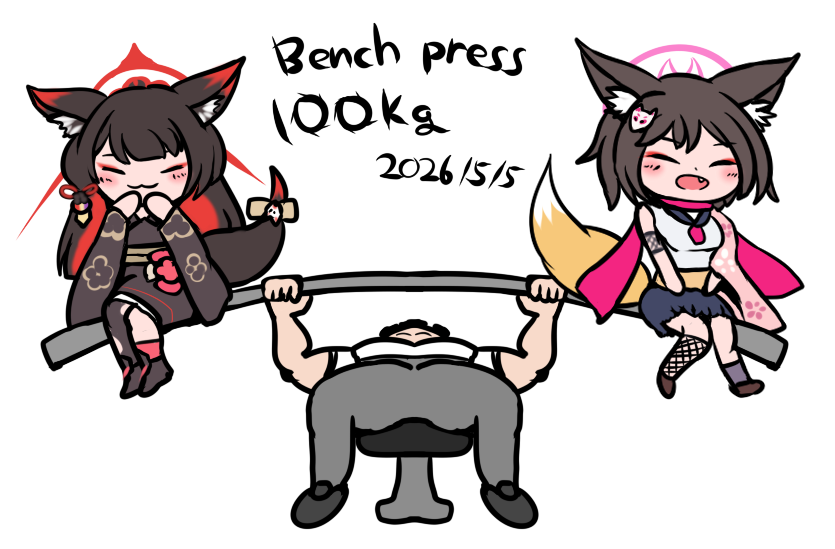 RT @oboro_day: ベンチプレス100kg達成記念