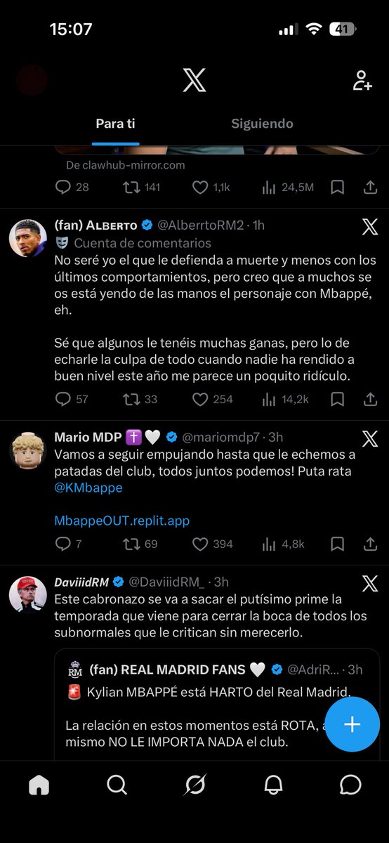 Ejglez_'s tweet photo. @mariomdp7 @KMbappe Curioso que me salga el otro mongolo defendiendo a Mbappe y luego a un Madridista de verdad 🤣 https://t.co/gTIFDFMwyc