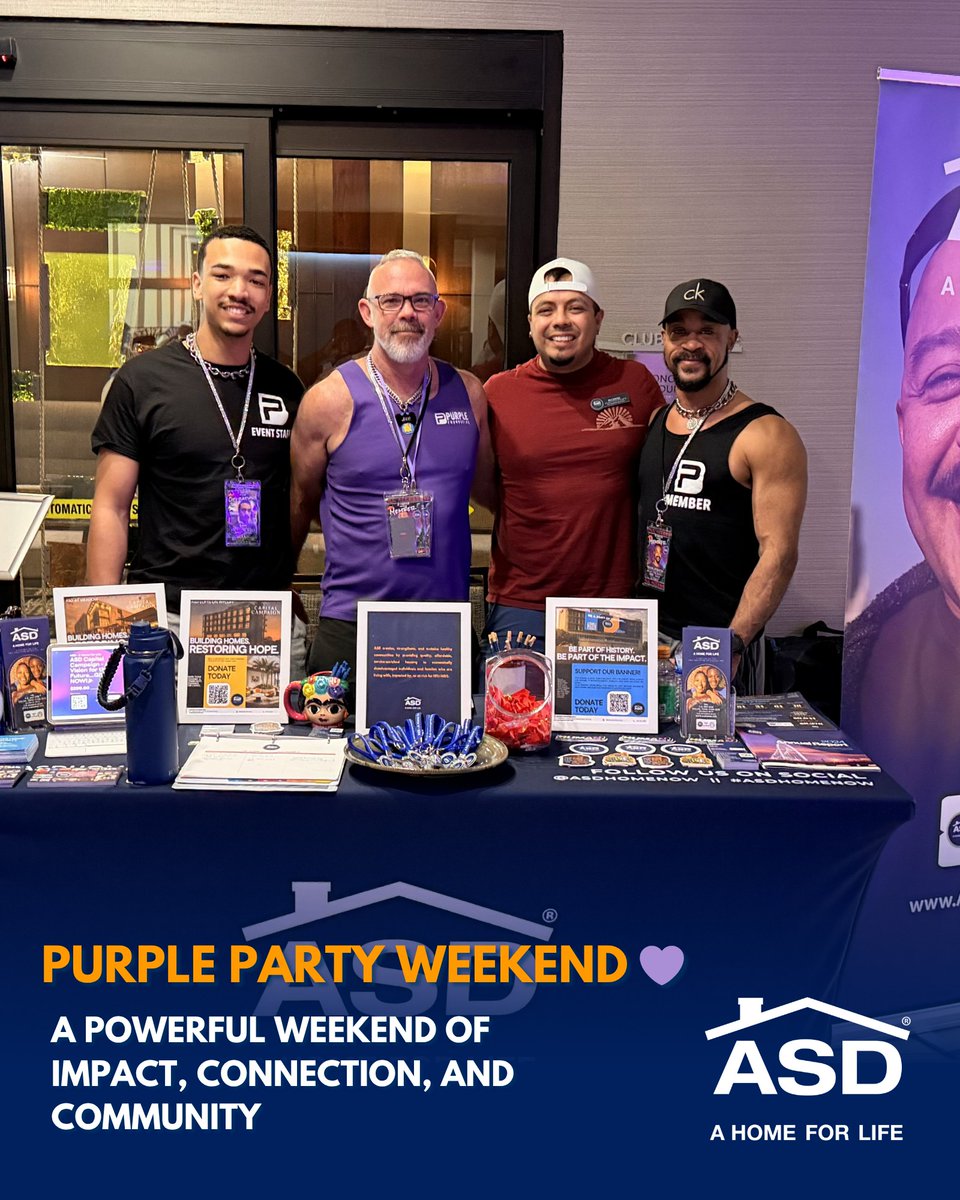ASD – A Home For Life was excited to be part of another year at Purple Party Weekend 💜

Inspired by the impact of Purple Foundation, we’re proud to stand with this community.

Support what’s next: givebutter.com/ASDCapitalCamp…

#ASDHome