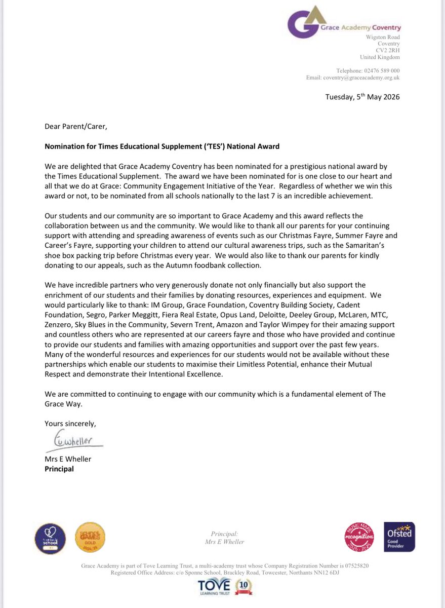 Grace Academy Coventry tweet media