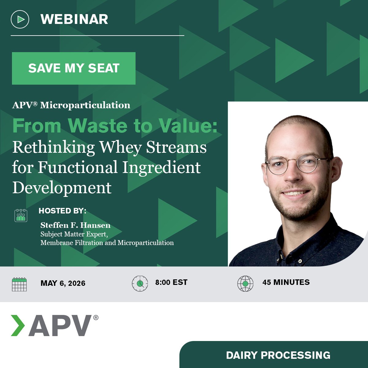 SPXFLOW's tweet photo. Get ready, tomorrow we’re diving deep into texture, stability, and mouthfeel. Discover how mastering protein functionality transforms dairy products in our webinar: https://t.co/5ArjXzdwWV

Uncover how #microparticulation is driving significant results for dairy producers in yogurt, beverages, cheese, and more, all without the need for complex reformulations.

Join us to see how strategic process changes can unlock powerful improvements. 💡

#ITTInc #APV #MembraneFiltration #FoodProcessing #Webinar