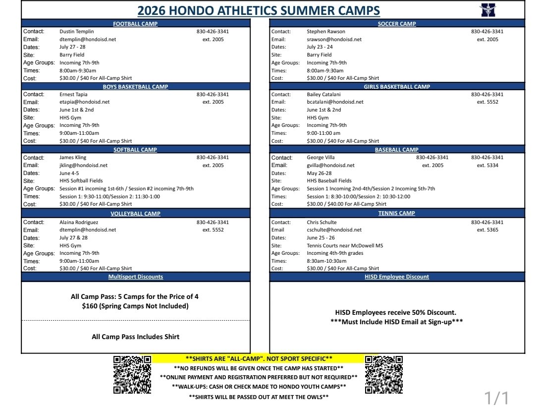Hondo Athletics tweet media