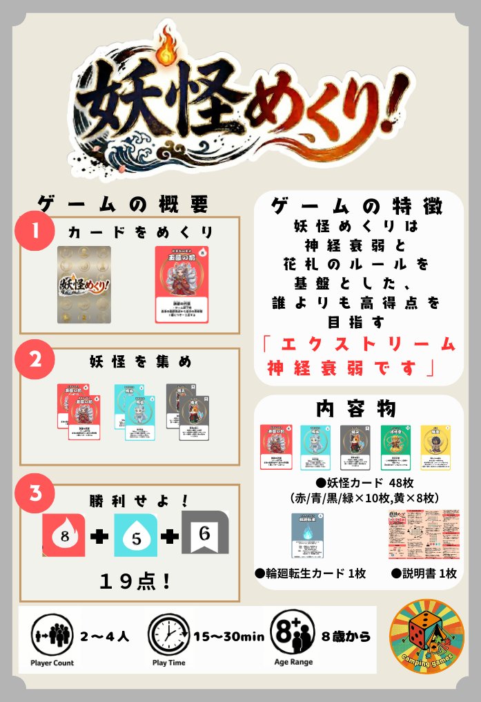 Camping Games　ゲムマ土曜-F26 tweet media
