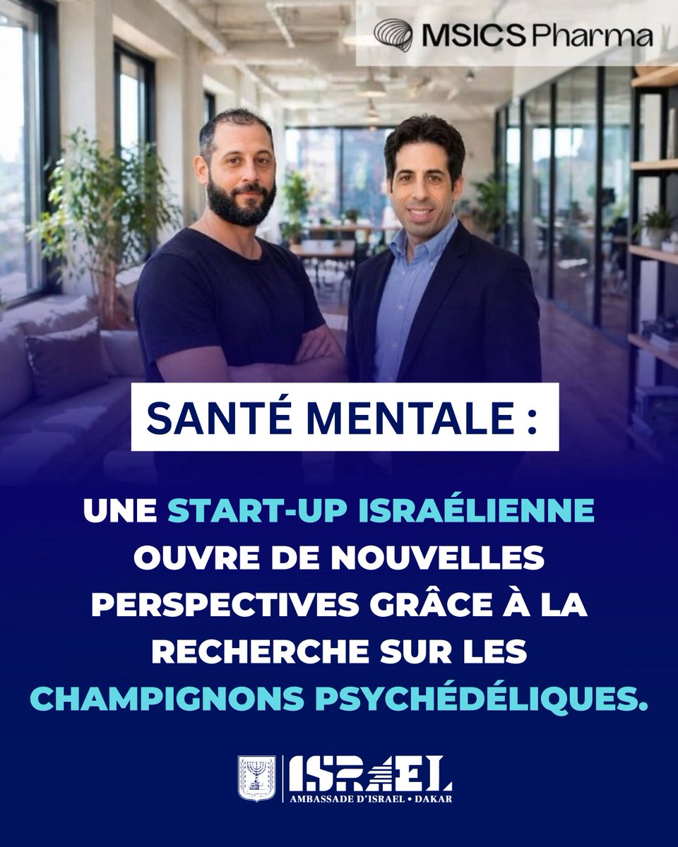 IsraelinSenegal's tweet photo. Israël redessine l’avenir de la santé mentale. 🇮🇱

Une start-up locale développe des thérapies de rupture inspirées des champignons psychédéliques contre le stress post-traumatique, la dépression et les troubles obsessionnels compulsifs, là où la médecine traditionnelle montre ses limites.

Bien plus qu’une innovation : une avancée majeure pour la santé mentale. 🧠⚡

https://t.co/YFpbdqLCN1