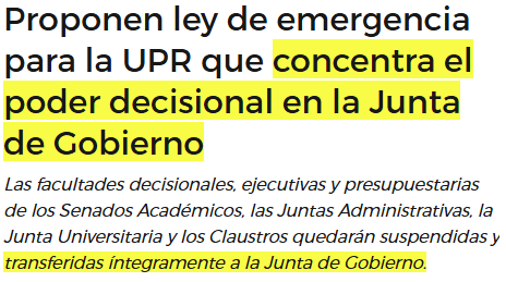 la opresión de la democracia por medio de legislación