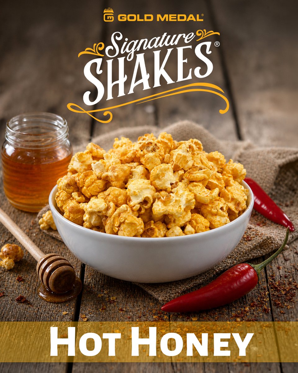 GMPopcornFan's tweet photo. One of the most popular flavor trends is now available in a Signature Shake®… Hot Honey is here for a limited time only. This flavor profile adds just the right kick to popcorn, fries, wings, and more!
https://t.co/BNmw2V846j
#hothoney #popcorn #funfoods #FunFoodAuthority https://t.co/17VwIgpzHs