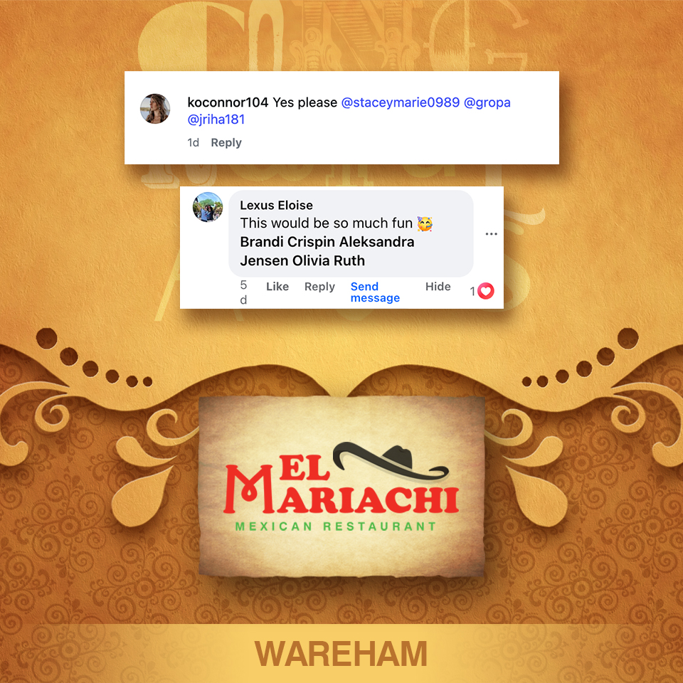 MariachiWareham's tweet photo. Happy Cinco de Mayo! 🎉 Come celebrate with us today with great food and festive vibes!

And the winners are in! Our #CincoDeMayo Giveaway was full of amazing energy—thank you to everyone who liked, followed, and tagged their crew! 🥁 Drumroll, please… https://t.co/BAwbTSn30l https://t.co/eXsdm2w2qU