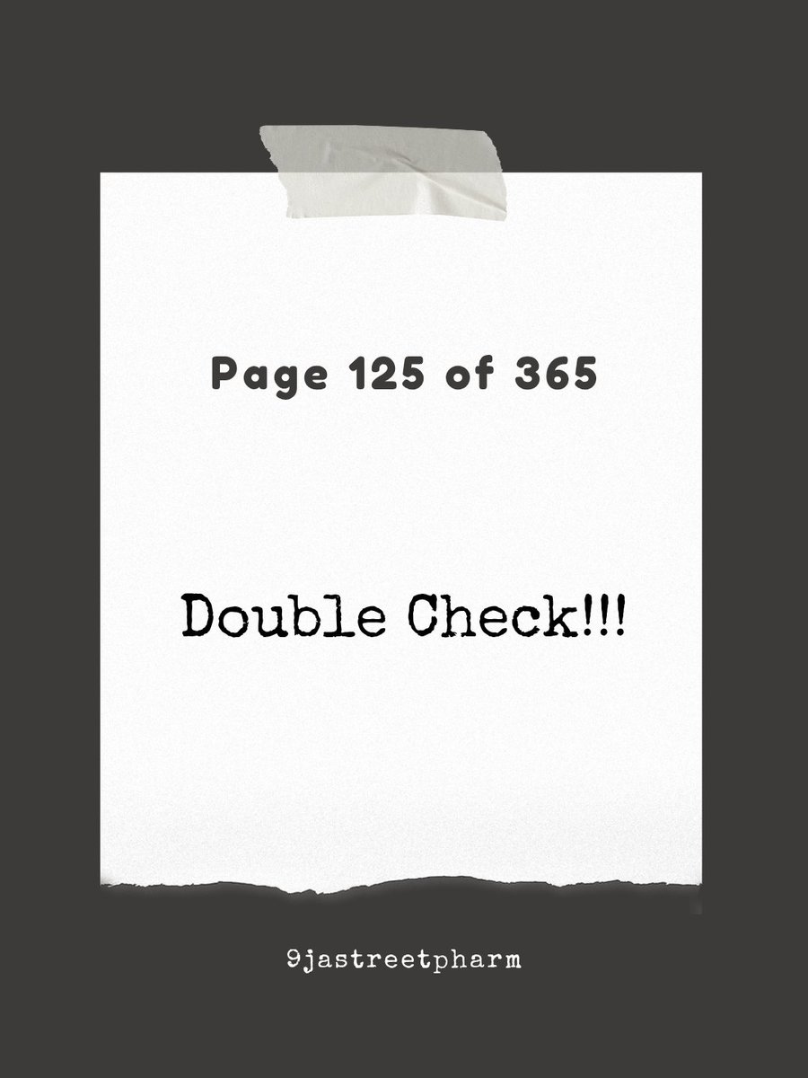 9jastreetpharmm's tweet photo. Always double check what you do, to avoid errors, again, double check...........

#125of365
#DoubleCheck https://t.co/7pdBUwJO89