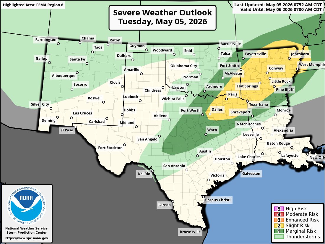 🌪️ Storms fire across TX, OK, AR today and tonight
◾ Increased risk for tornadoes in Arkansas
◾ Otherwise expect storms with damaging wind and large hail
👉 Get instant, location-specific alerts delivered by phone, text and email: bit.ly/WeatherCallAle…