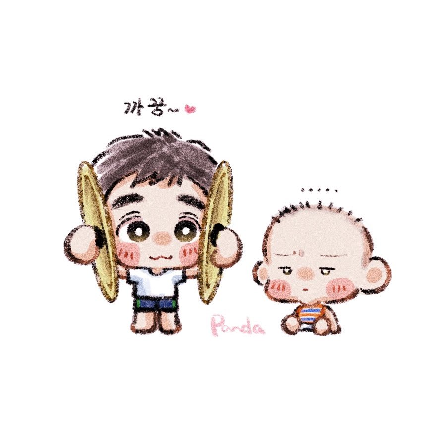 Panda_woo13's tweet photo. いないいないばぁ〜🩷
#BOYNEXTDOORfanart #LEEHAN #WOONHAK https://t.co/hr4er059IN