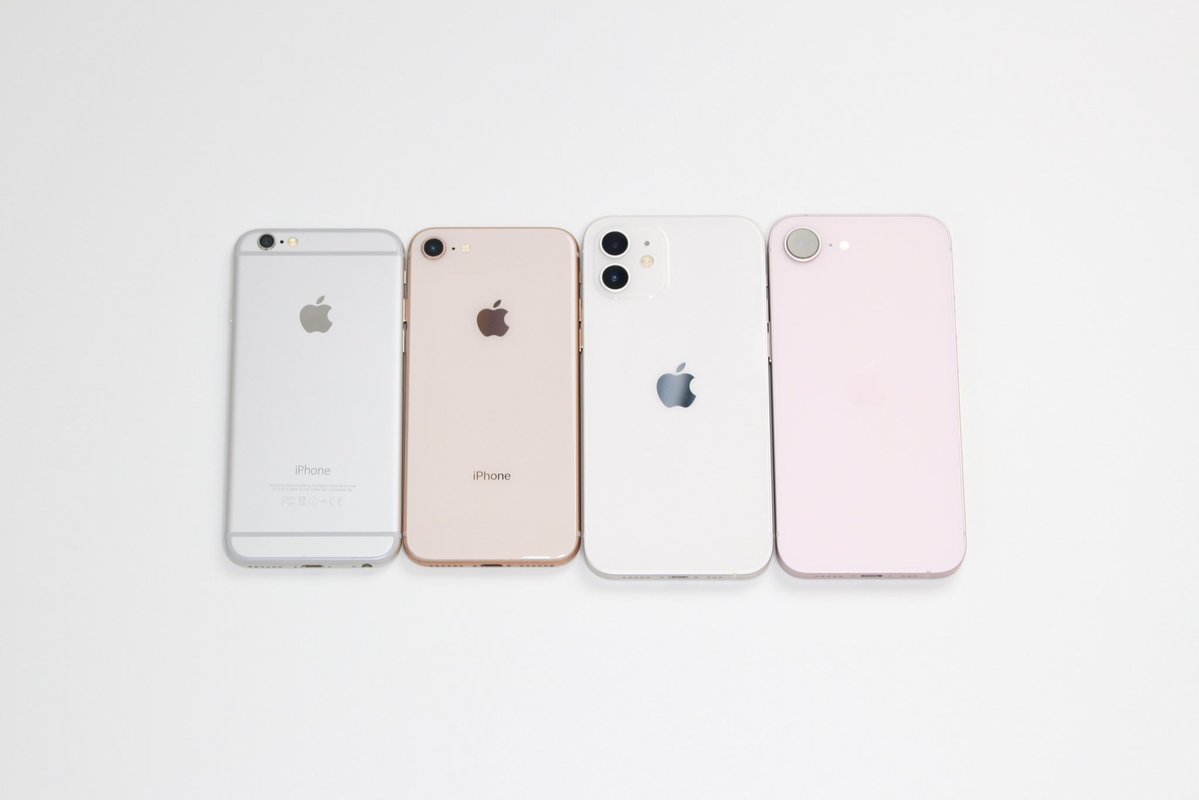 e___nanami's tweet image. 歴代のiPhoneたち📲✨

#iPhone6
#iPhone8
#iPhone12