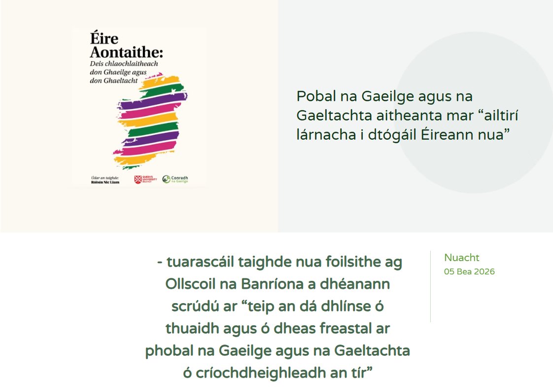 Conradh na Gaeilge ⭕️ tweet media