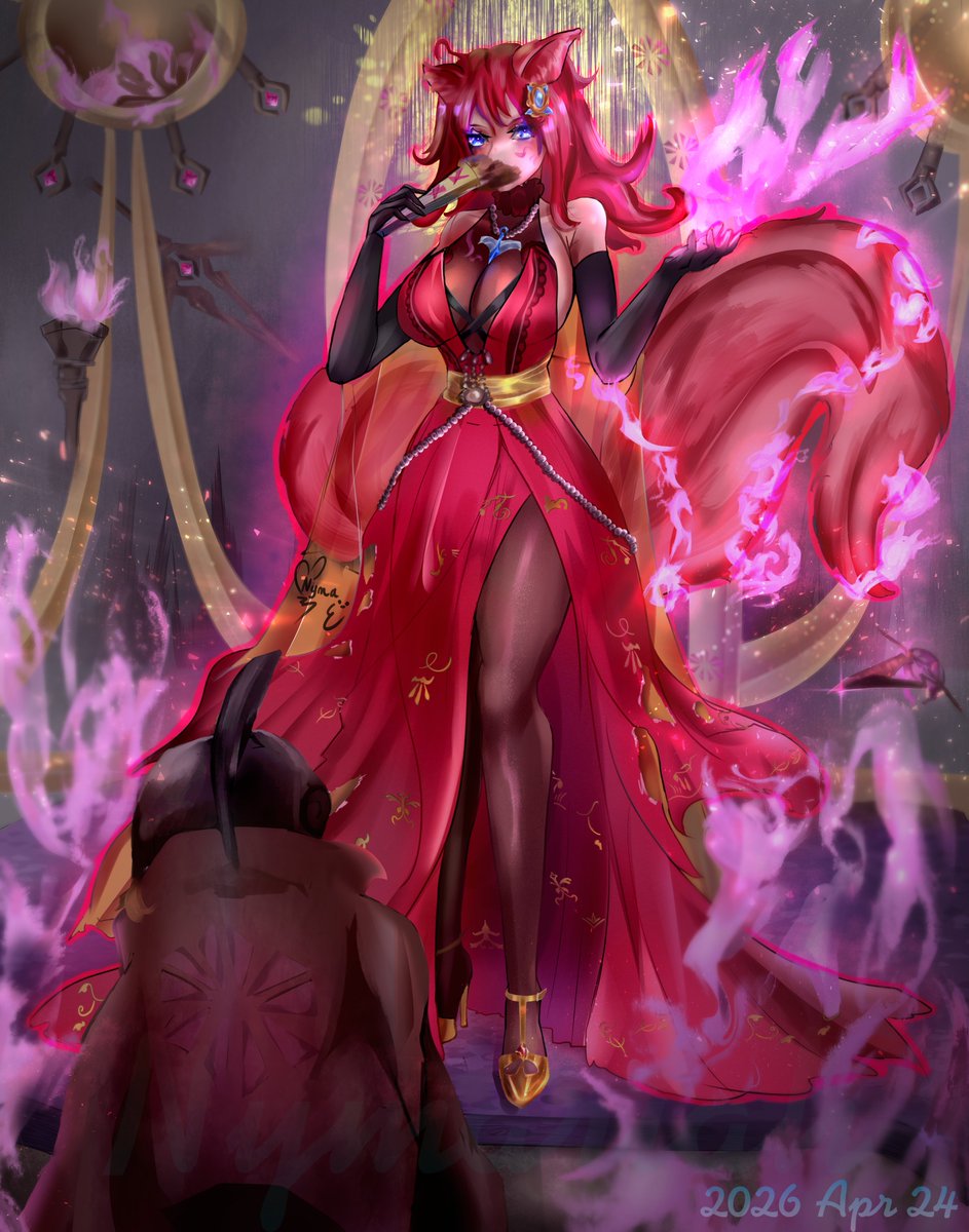 NymariahLactee's tweet image. This is Orleen, one of my OC!

Would you kneel before this beauty too?

Made with CSP in 21:35min.

#fire #goddess