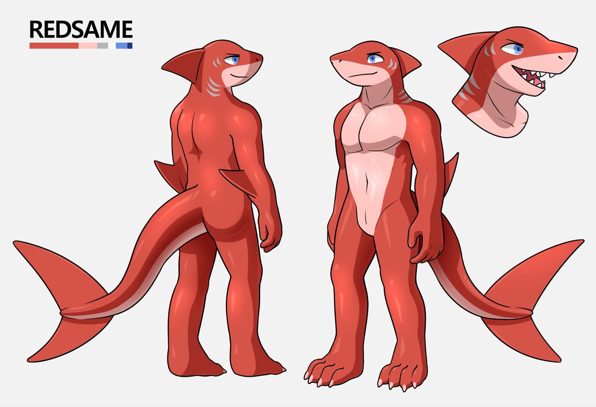 Redsame_'s tweet photo. @shadowtailsart @HelixerSherk Hellooo :3
Thanks for the chance, why not a shark 🦈😇 https://t.co/lVdX4yi8zt