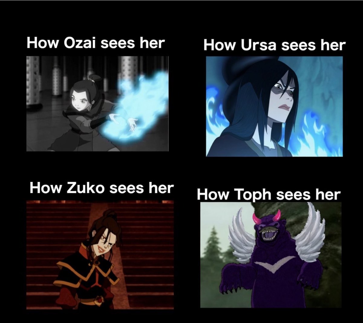 This is how different people see Azula