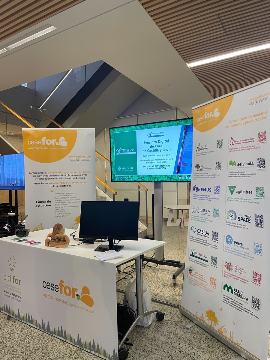FCesefor's tweet photo. Estamos en @_cidifor, que reúne estos días a profesionales, empresas y centros de investigación para impulsar la #digitalización del sector forestal.
📷 Nos encontrarás en el espacio #DemoTech, donde mostramos soluciones innovadoras aplicadas a la gestión forestal sostenible. https://t.co/0lGEqzBdc1