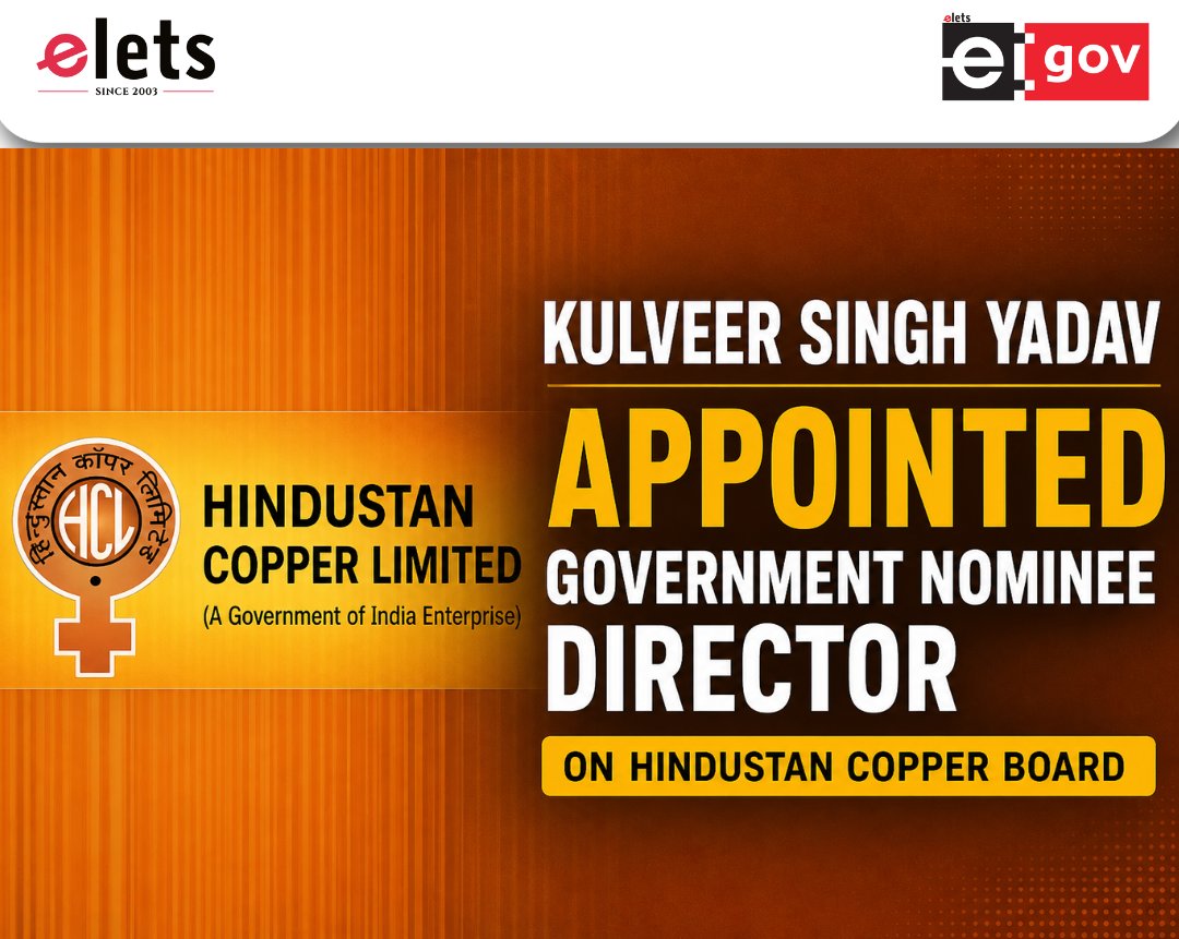 egovonline's tweet image. In a key board-level development, @copper_ltd has appointed Kulveer Singh Yadav as Part-time Official (Government Nominee) Director with immediate effect.

Read more: tinyurl.com/vhruvbz7 

#HindustanCopper #MiningSector #Leadership #Governance #PSU #IndiaGrowth #eGov