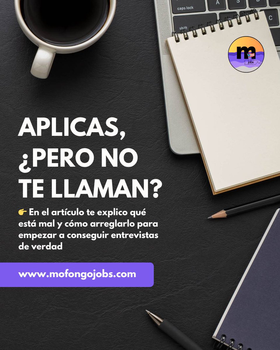 MofongoJobs's tweet photo. Estás aplicando a to’ lo que da… y nadie te llama pa' entrevista 

No es mala suerte
No es el mercado

👉 Es cómo te estás vendiendo en el resumé

En el artículo te explico qué estás haciendo mal y cómo arreglarlo

👉 https://t.co/5VscQyAZBT https://t.co/UOKPeMXc2J