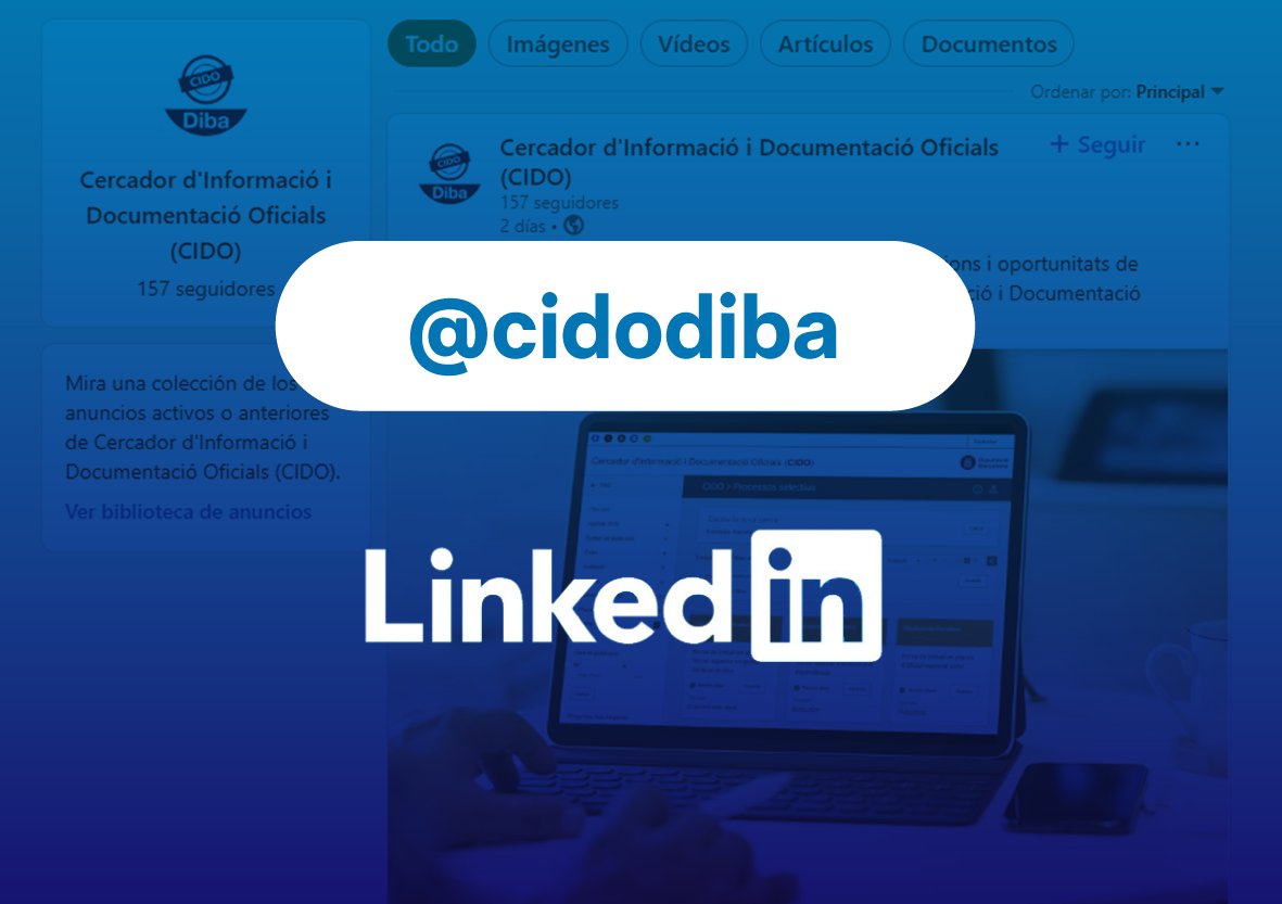 cidodiba's tweet image. 🙌 Estrenem nova pàgina de #LinkedIn! Si vols estar connectat amb tota la informació del CIDO, clica i segueix-nos! linkedin.com/showcase/cidod…

#informaciópública @diba