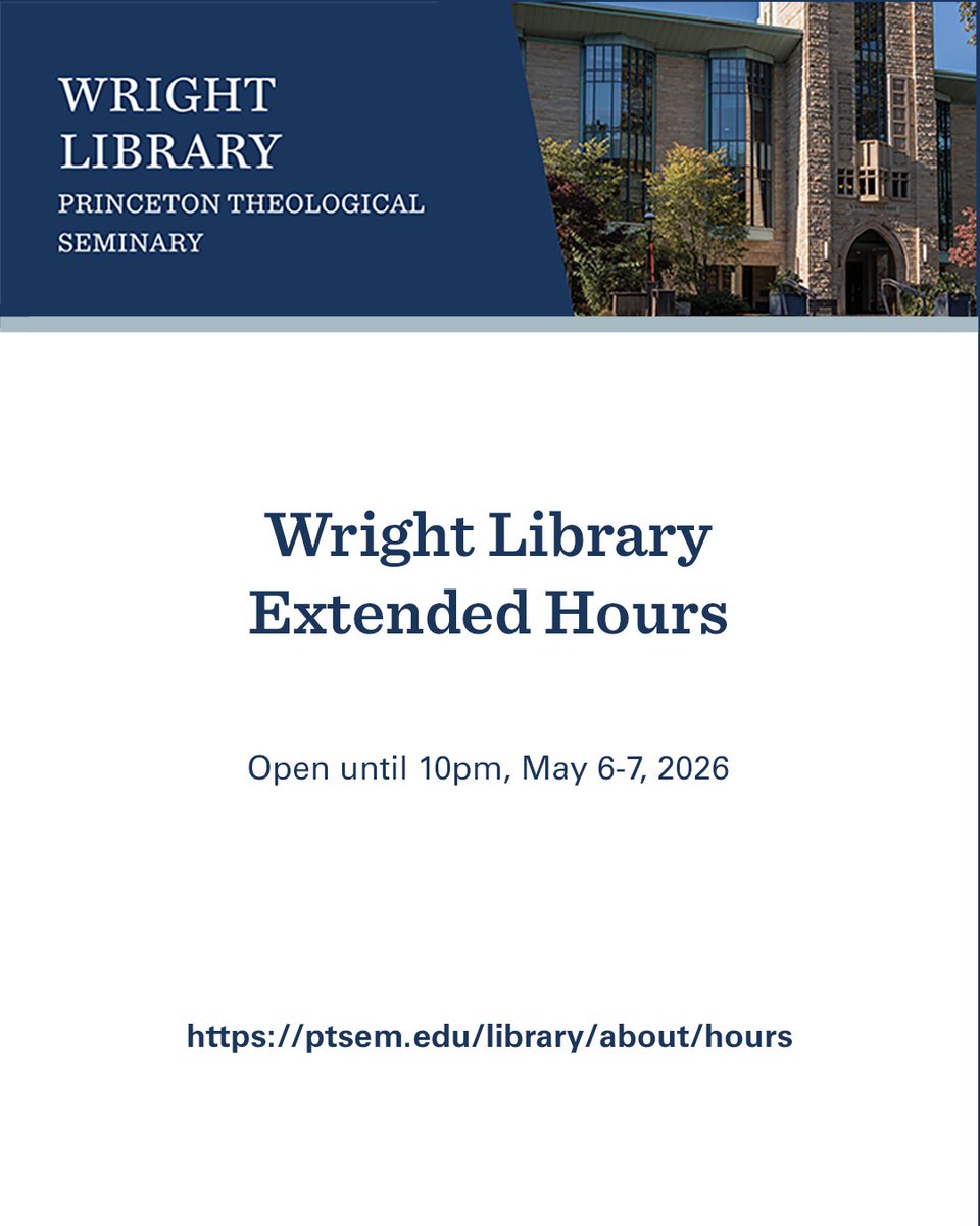 Wright Library, Princeton Theological Seminary tweet media