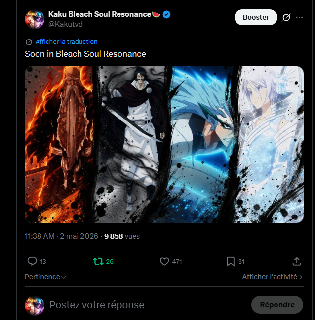 Bleach Soul Resonance FR 🇲🇫 tweet media