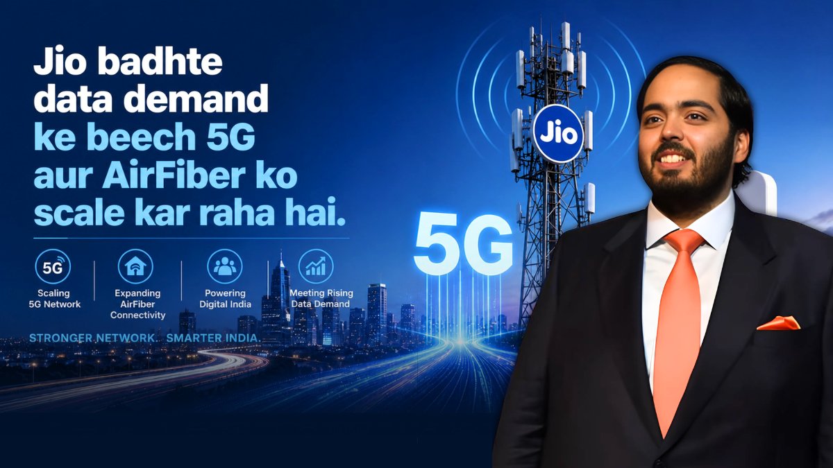 HindiBuzzNews12's tweet image. Reliance Jio बढ़ती डेटा डिमांड के बीच 5G और AirFiber को तेजी से स्केल कर रहा है, जिससे कनेक्टिविटी मजबूत हो रही है और डिजिटल इंडिया को नई रफ्तार मिल रही है।
#Jio #5G #DigitalIndia #Technology